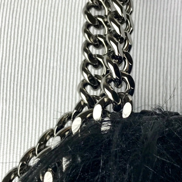 Stella McCartney Black Alter Faux Fur Tote Bag - Picture 4 of 8